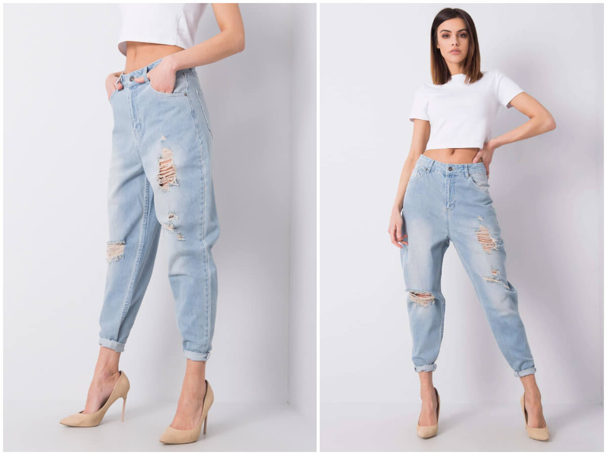 porwane jeansy to popularne ubrania z dziurami w sklepie ebutik.pl