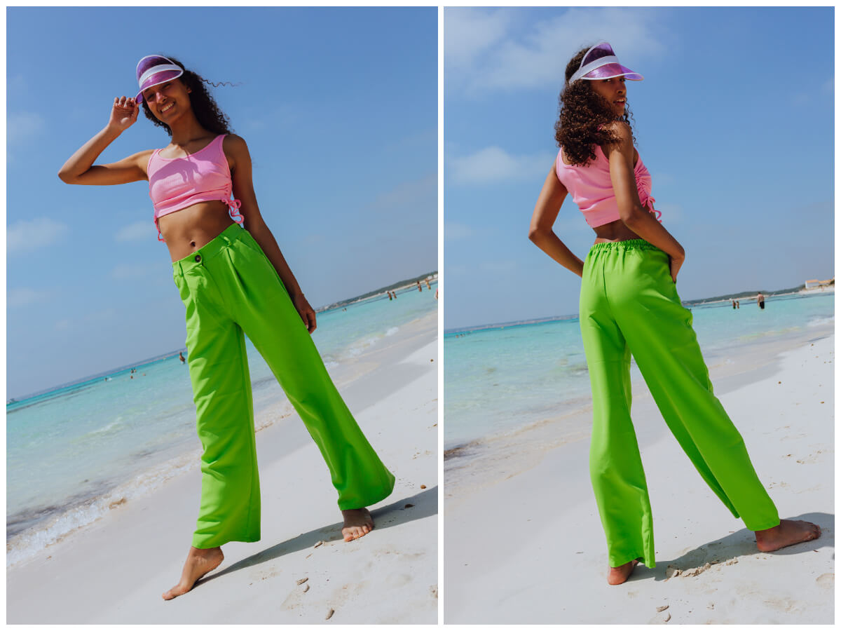 Garniturowe spodnie damskie w letnich kolorach 2022